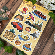 Load image into Gallery viewer, BunBun Pin Club January 2024 - Germany | Sticker Sheet