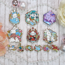 Load image into Gallery viewer, White Rabbit Bun - BunBun in Wonderland | Enamel Pin