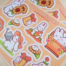 Lade das Bild in den Galerie-Viewer, Fröhliche Frühlings-Buns | Stickerbogen