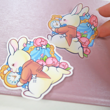 Load image into Gallery viewer, White Rabbit Bun - BunBun in Wonderland | Sticker