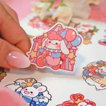 Lade das Bild in den Galerie-Viewer, Pinker Stickerbogen – Buns mit Jobs | Stickerbogen