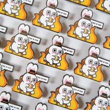 Load image into Gallery viewer, This is fine Bun - Meme Buns | Enamel Pin