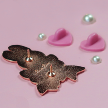Load image into Gallery viewer, Ribbon Bun - Valentine Love Buns | Enamel Pin