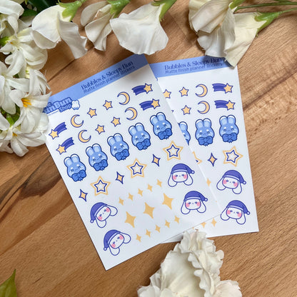 Bubbles & Sleepy Bun - Planner Stickers | Sticker