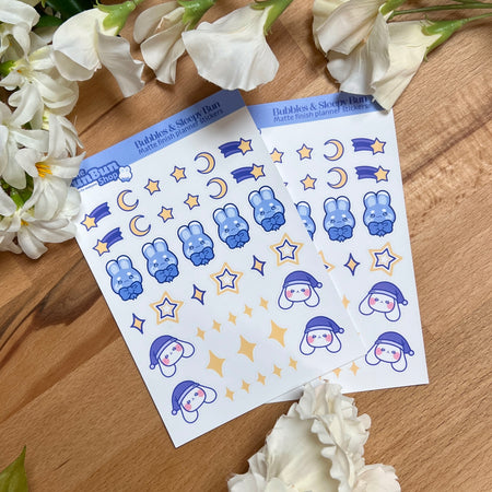 Bubbles & Sleepy Bun - Planner Stickers | Sticker