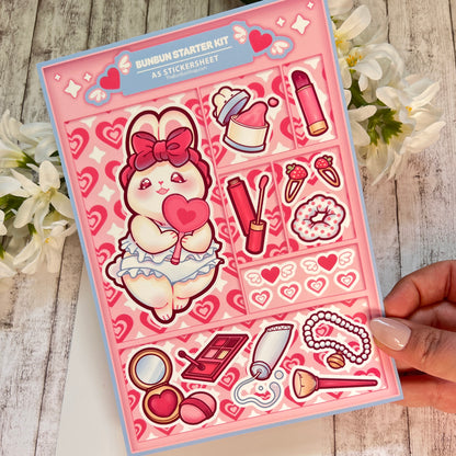 Adorable BunBun Starter Kit - Sticker Sheet | Sticker