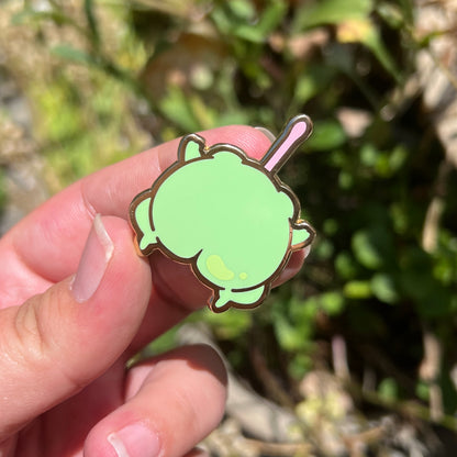 Flat Froggy | Enamel Pin