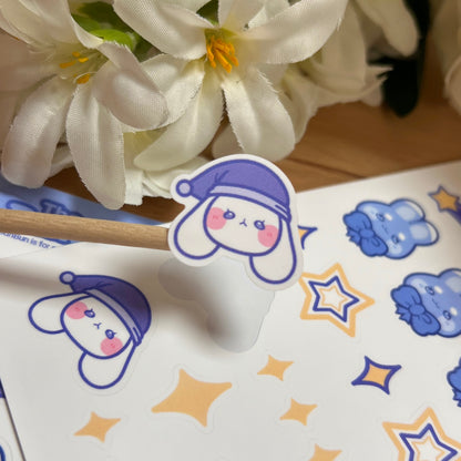 Bubbles & Sleepy Bun - Planner Stickers | Sticker