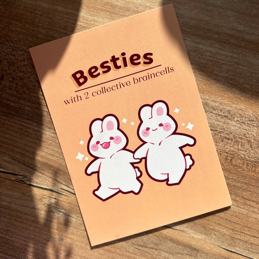 Besties with 2 Braincells - Meme Buns | Postcard