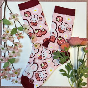 BunBun Strawberry Socks | Fashion