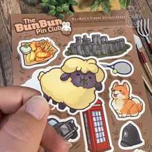 Load image into Gallery viewer, BunBun Pin Club May 2024 - England | Sticker Sheet
