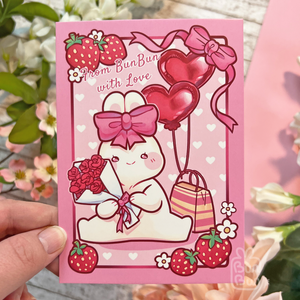 "From Bun with Love" - Valentinstag-Love Buns | Postkarte