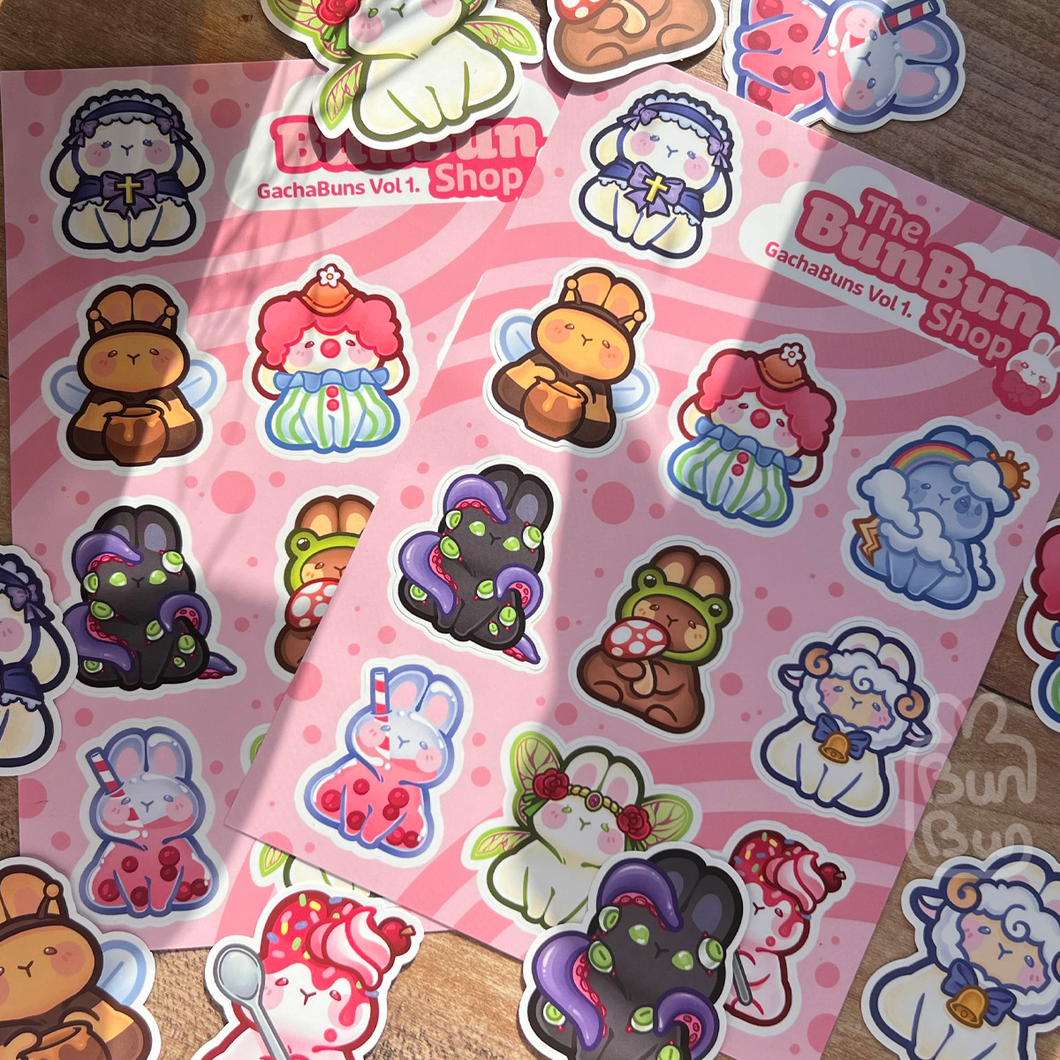 Gacha Bun Vol. 1 Sticker Sheet | Sticker