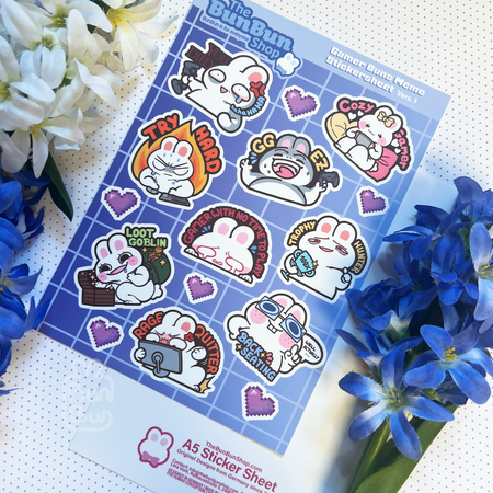 Gamer Buns Meme Sticker Sheet | Sticker