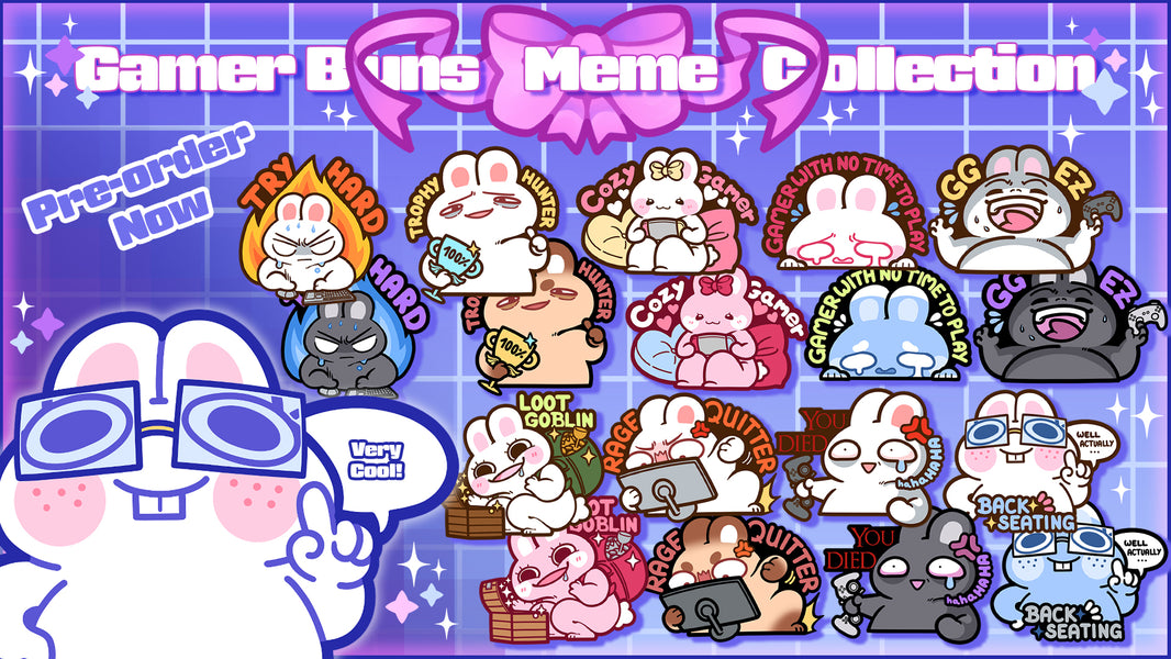 [Vorbestellung] Gamer Buns Meme Collection | Enamel Pin