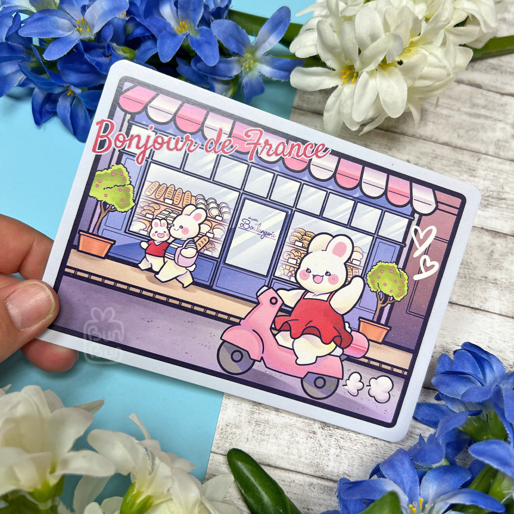 BunBun Pin Club February 2024 - France | Postcard