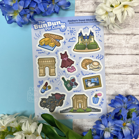 BunBun Pin Club Februar - Frankreich | Stickerbogen