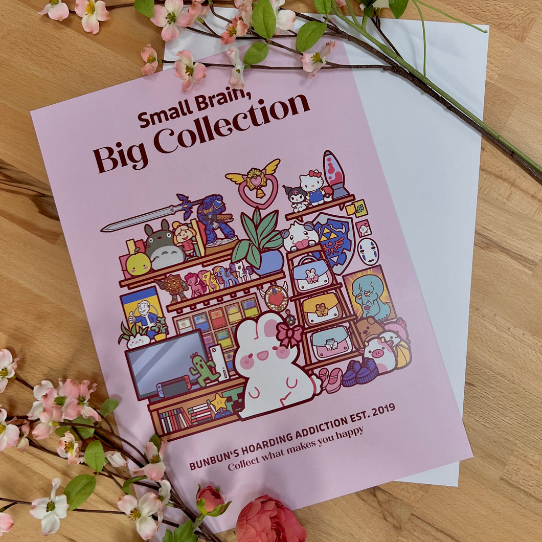 Small Brain, Big Collection - Meme Buns | Poster