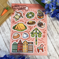BunBun Pin Club March 2024 - Sweden | Sticker Sheet