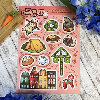 BunBun Pin Club March 2024 - Sweden | Sticker Sheet
