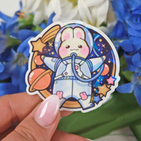 Holographic Astronaut Bun - Buns with Jobs | Sticker