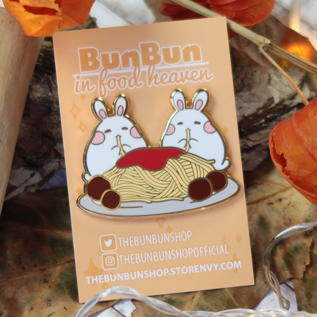 Spaghetti Bun - BunBun in Food Heaven | Enamel Pin