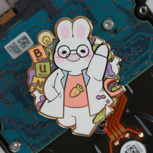 Load image into Gallery viewer, Scientist Bun - Buns with Jobs | Enamel Pin
