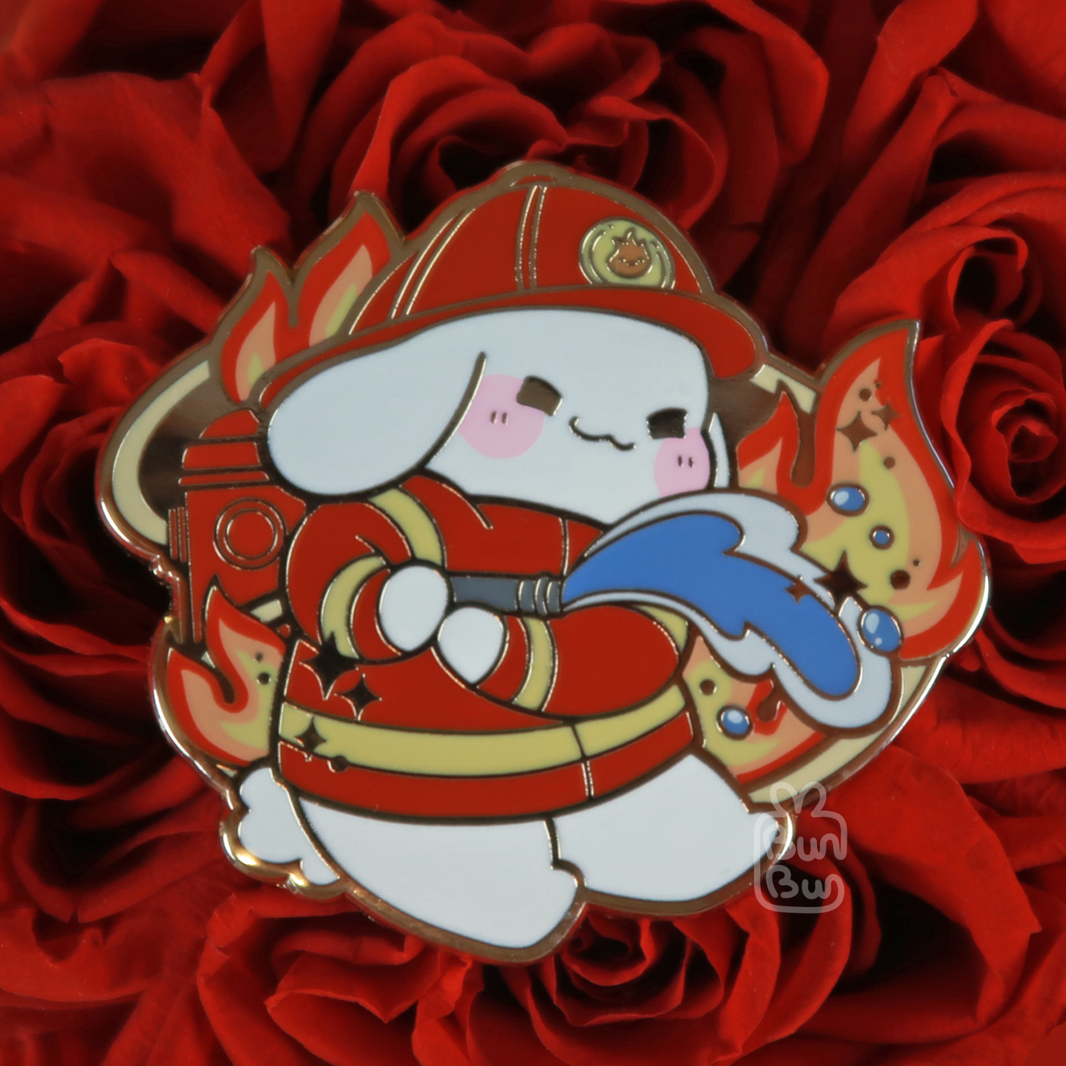 Fire Fighter Bun - Buns with Jobs | Enamel Pin