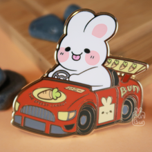 Load image into Gallery viewer, Racer Bun - Buns with Jobs | Enamel Pin
