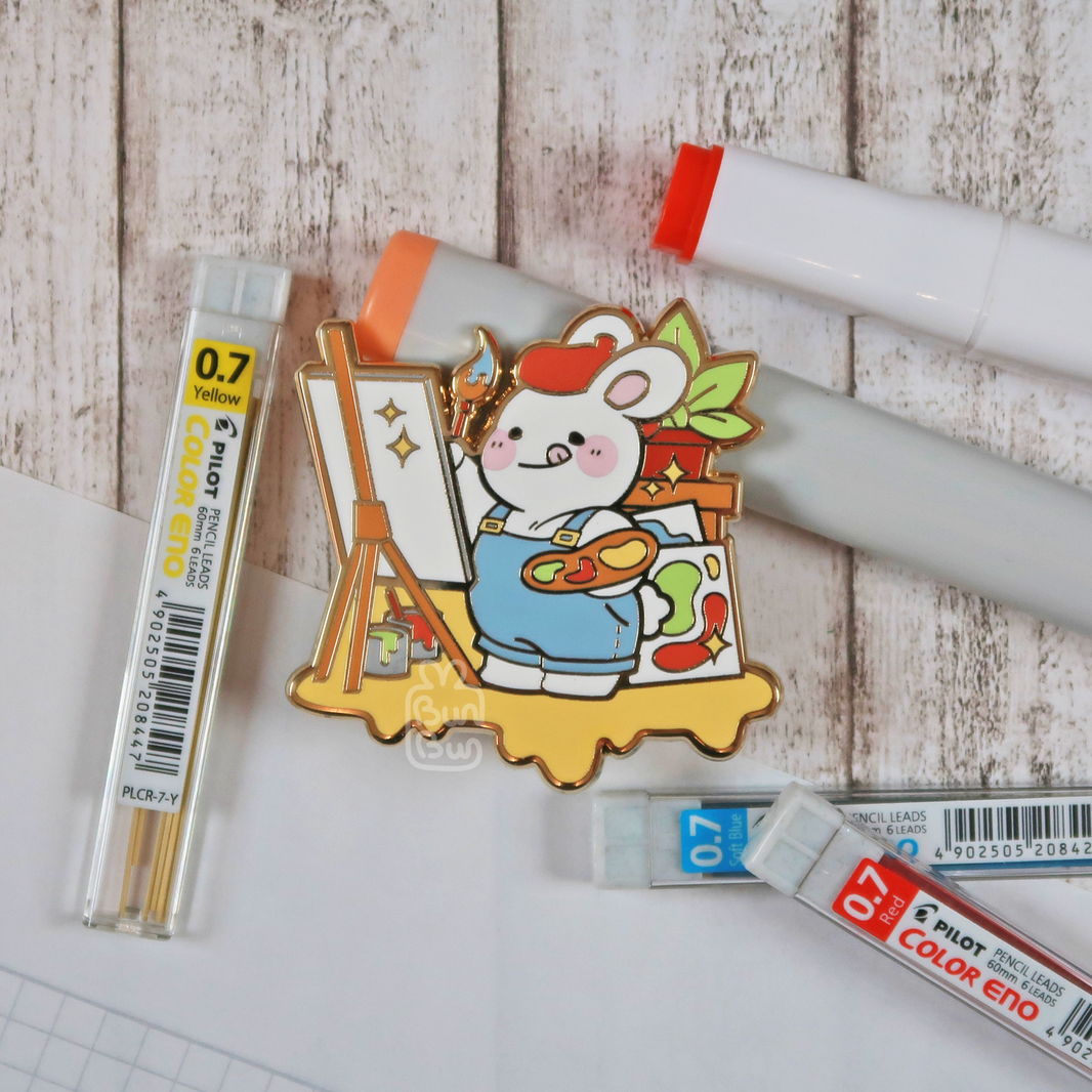 Künstler Bun - Buns mit Jobs | Enamel Pin