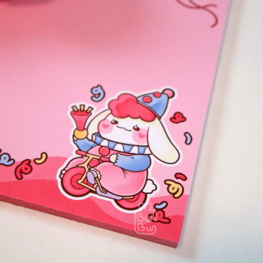 Clown Bun - Buns mit Jobs | Notizblock