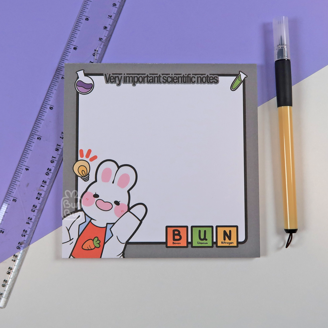 Scientist Bun - Buns with Jobs | Memo Pad