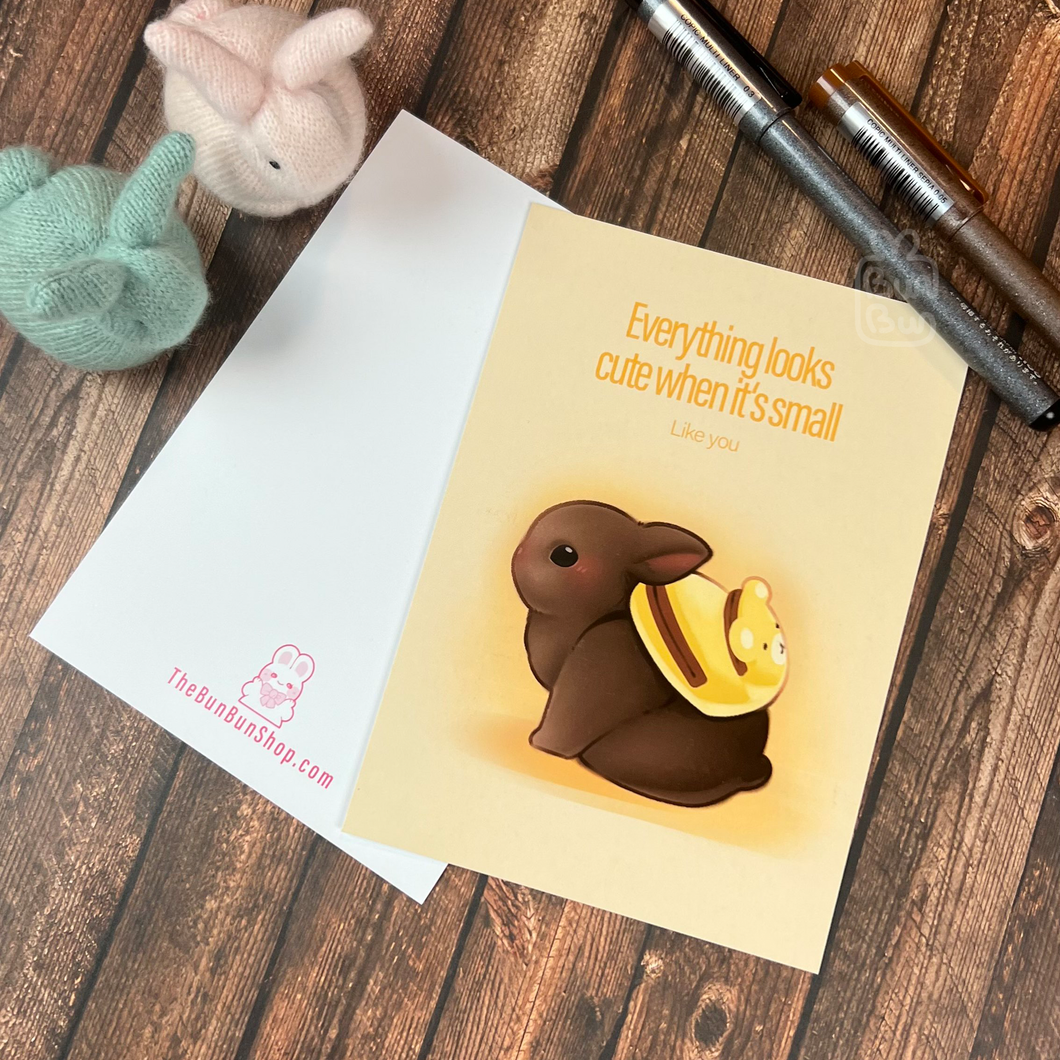 Everything looks cute when it's small | Postcard