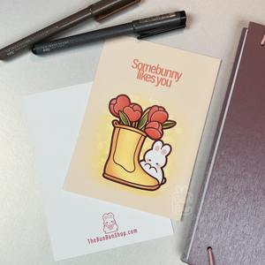 Somebunny likes you | Postcard