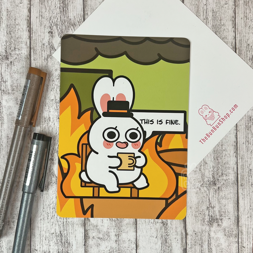 This is fine - Meme Buns | Postcard