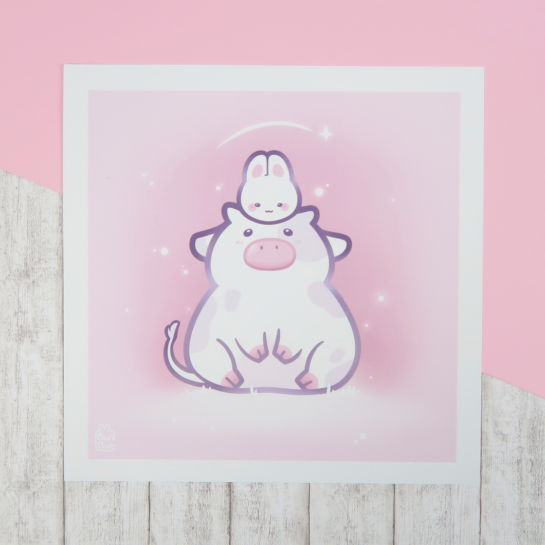 Pastell Kuh & Bun | Print