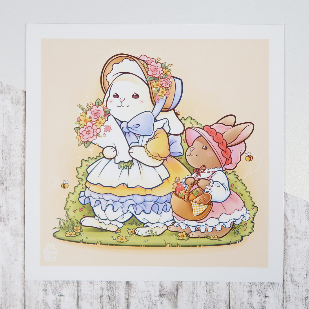 Cottagecore Spring Buns | Print