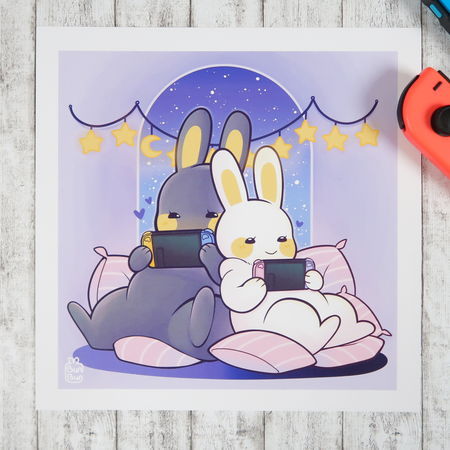 Gamer Couple - Video Game Buns | Print