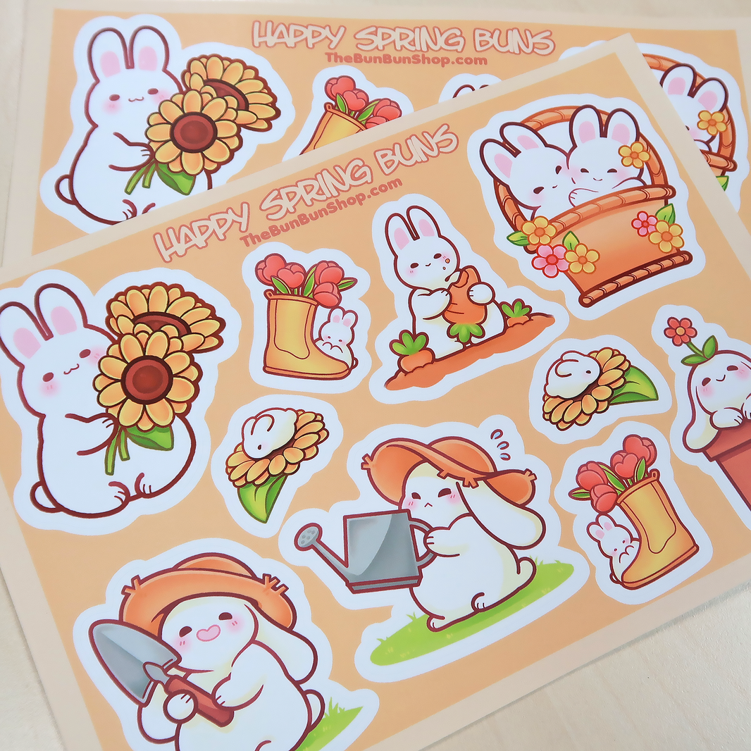 Happy Spring Buns Sticker Sheet | Sticker