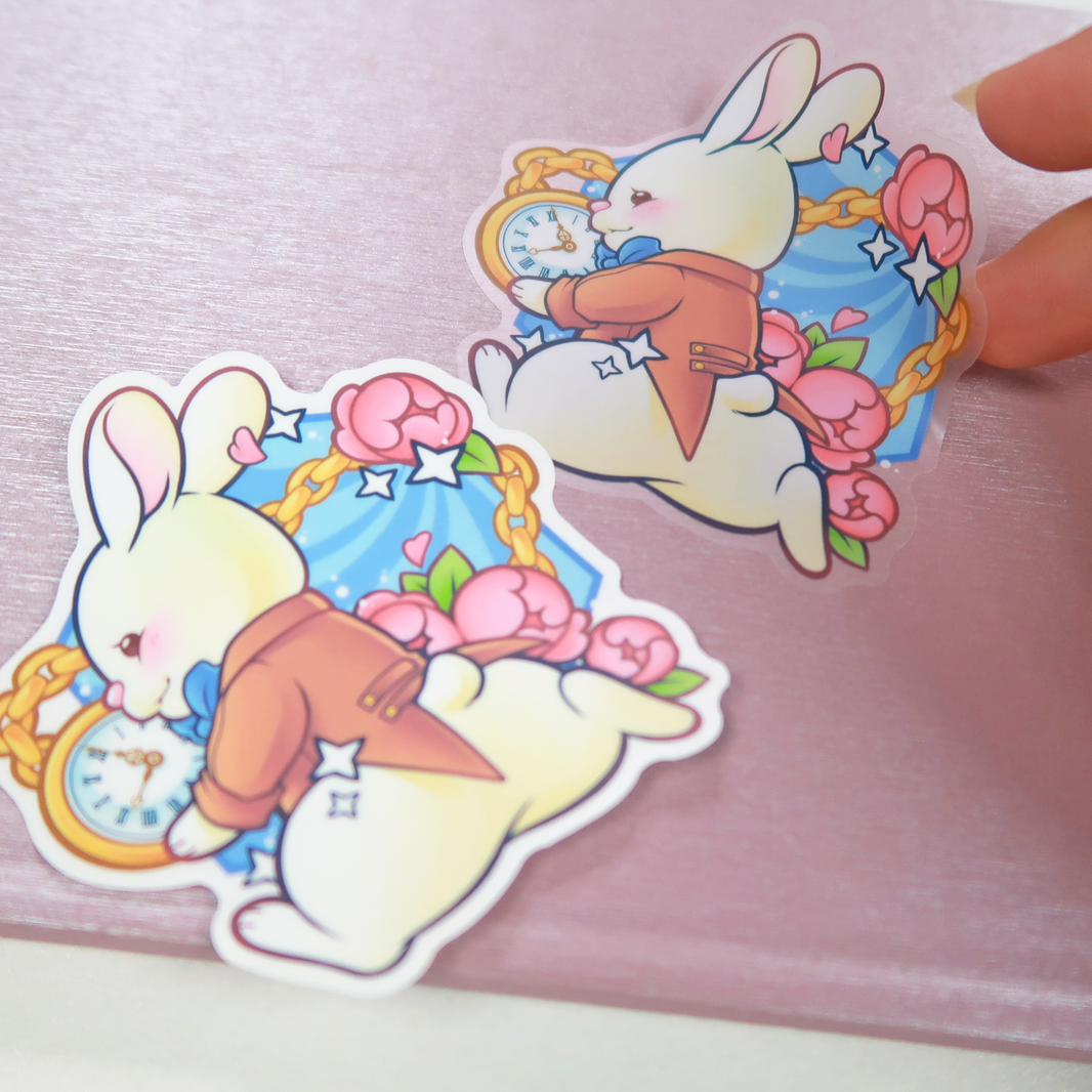 Weißes Kaninchen Bun - BunBun im Wunderland | Sticker