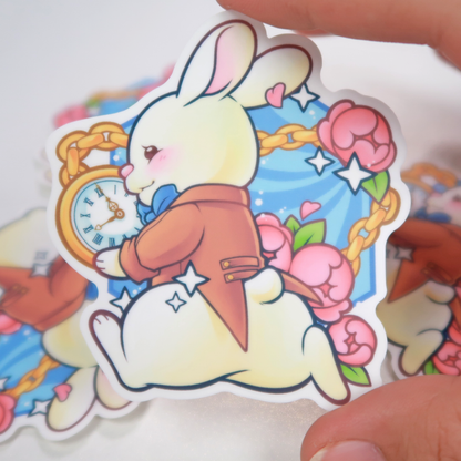 Weißes Kaninchen Bun - BunBun im Wunderland | Sticker