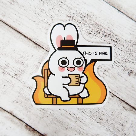 This is fine - Meme Buns | Sticker